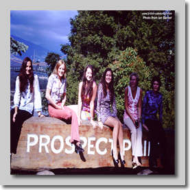 BCAL Girls posing at Prospect Point Stanley Park - Vanvouver BC - Jul 1971